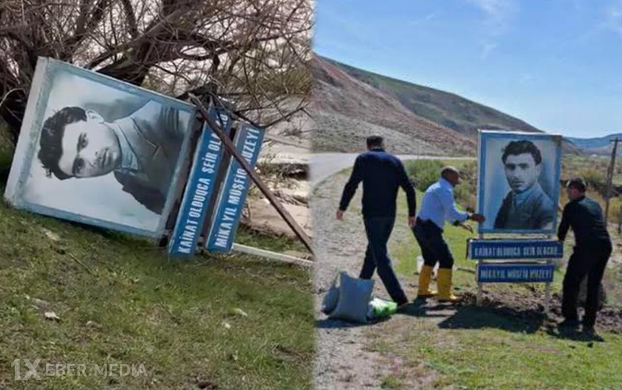 Şairin xatirə lövhəsi əvvəlki yerinə qaytarıldı - Fotolar