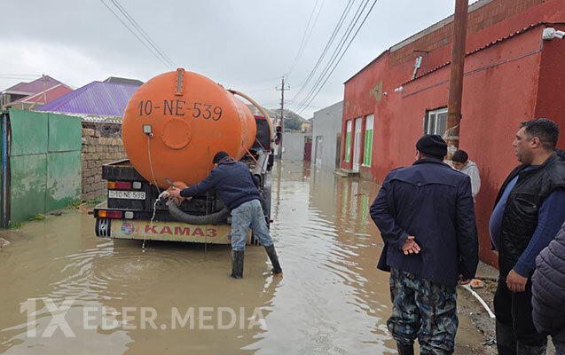 Abşeronda yağışın fəsadları aradan qaldırılır