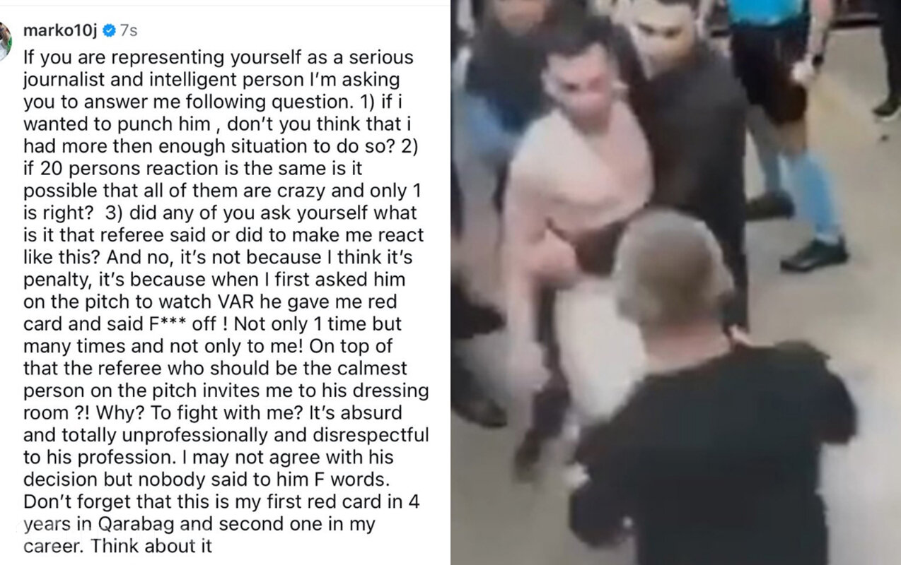 “Hakim mənə dəfələrlə “rədd ol” dedi, sonra paltardəyişmə otağına çağırdı” - Yankoviç