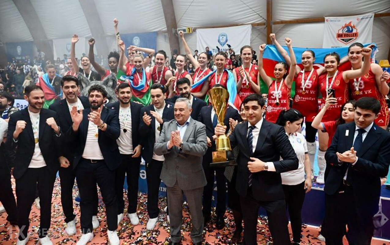 Debütant “Turan” voleybol klubu kuboku Tovuza apardı - Fotolar