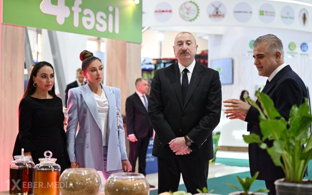 Prezident və xanımı sərgilərlə tanış oldu - FOTOLAR