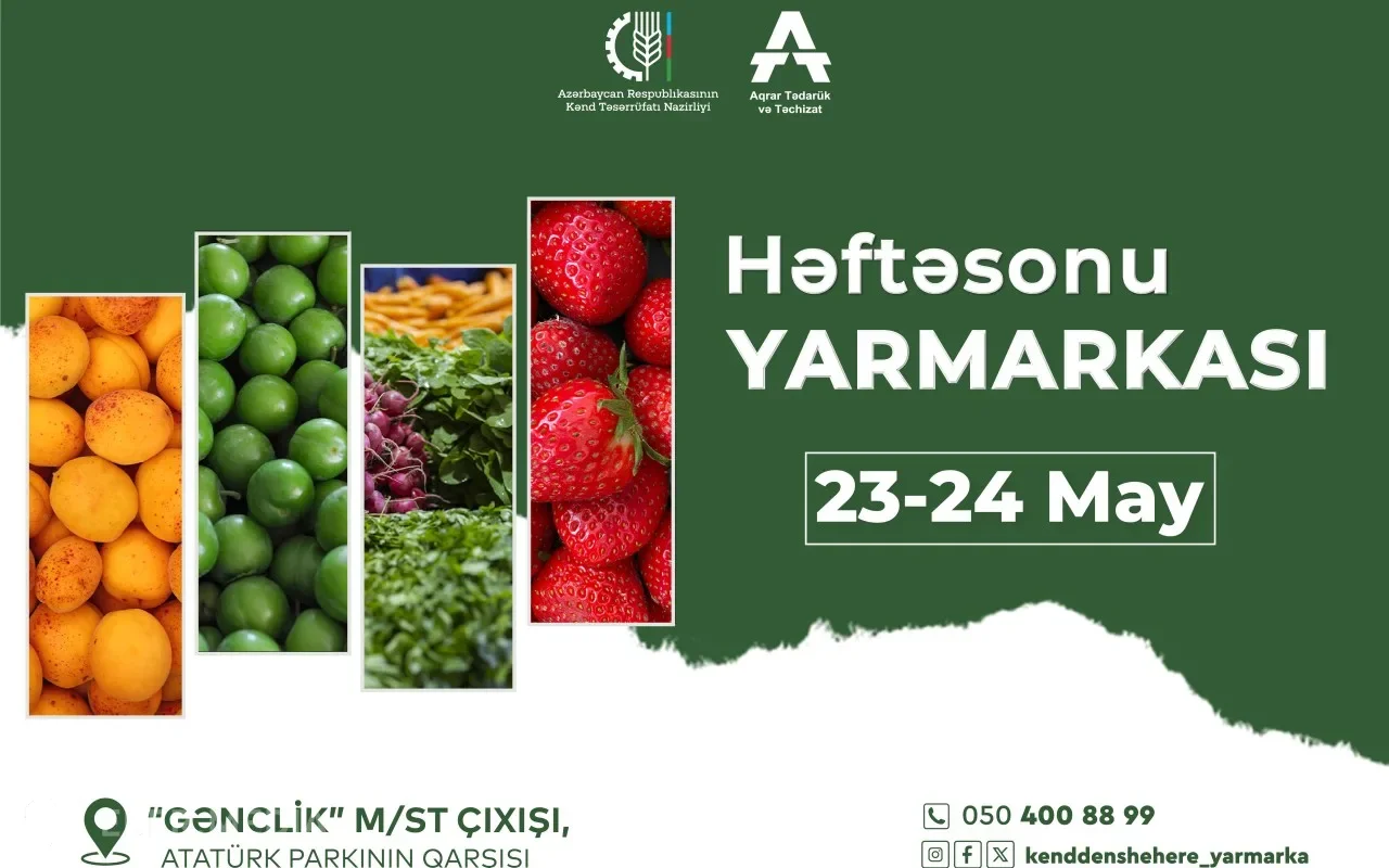 “Kənddən Şəhərə” həftəsonu yarmarkası təşkil olunacaq