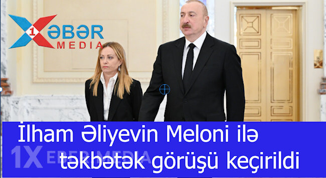 İlham Əliyevin Meloni ilə təkbətək görüşü keçirildi-VİDEO