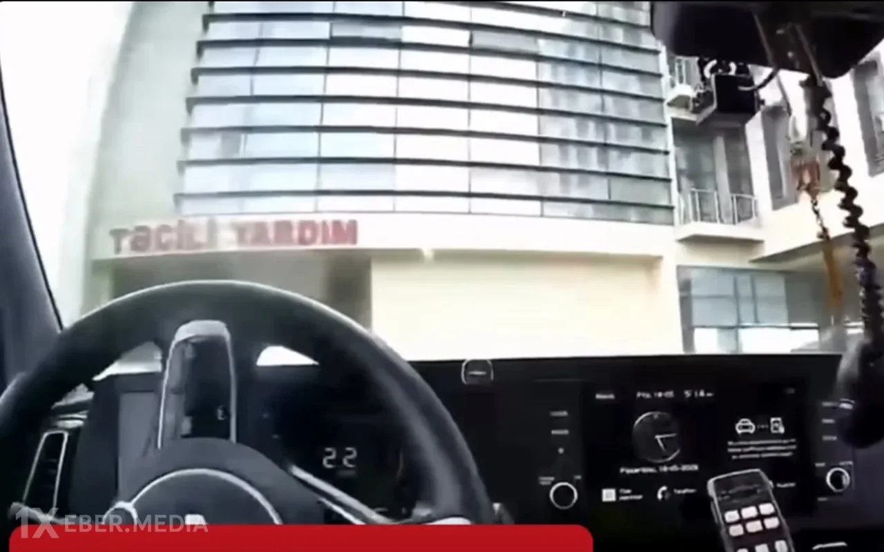 Yol polisi halı pisləşən sürücünü xəstəxanaya çatdırdı - VİDEO
