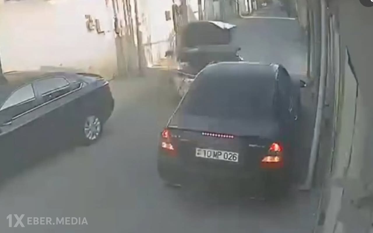 Zabratda qəribə yol qəzası - Video