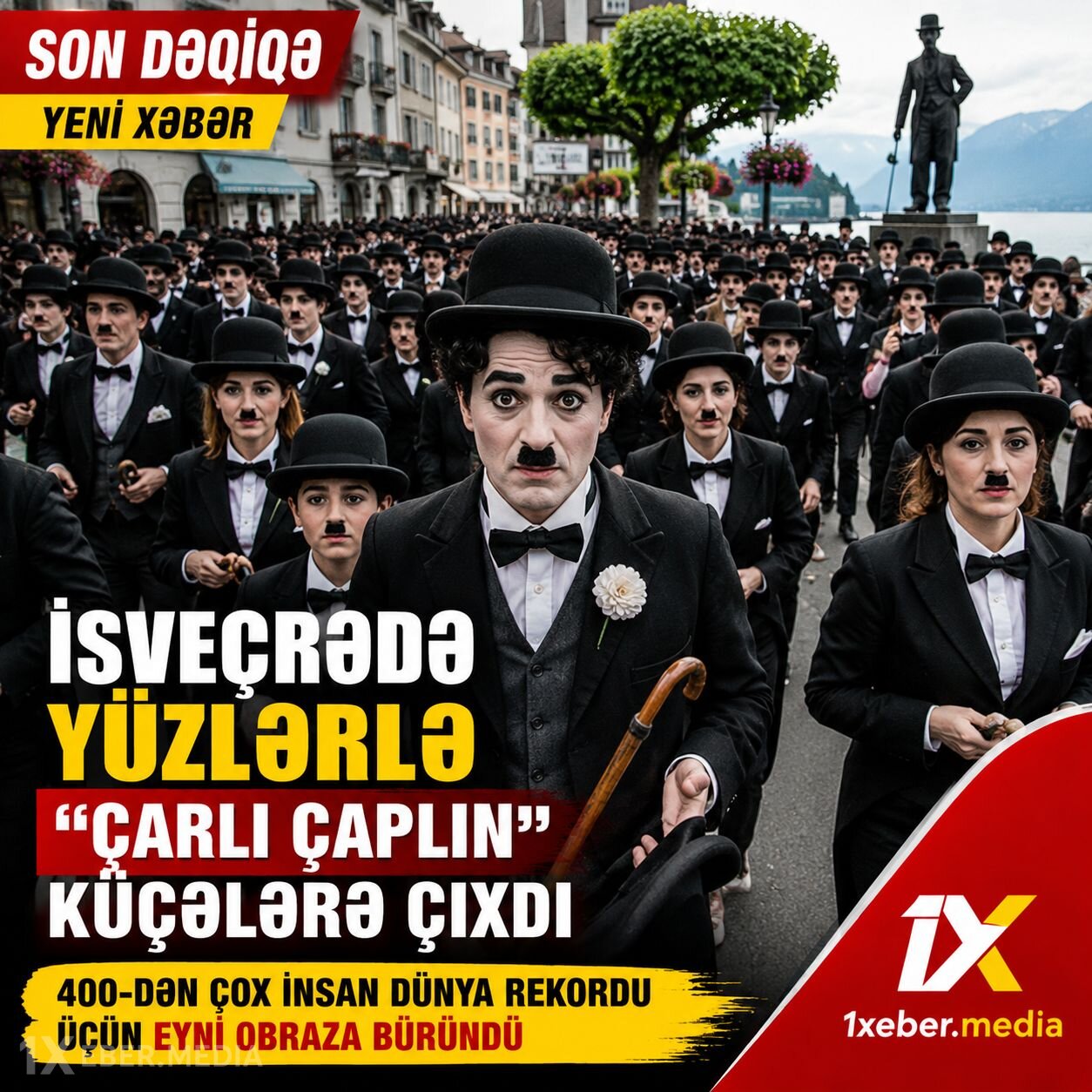 İsveçrədə yüzlərlə “Çarli Çaplin” küçələrə çıxdı