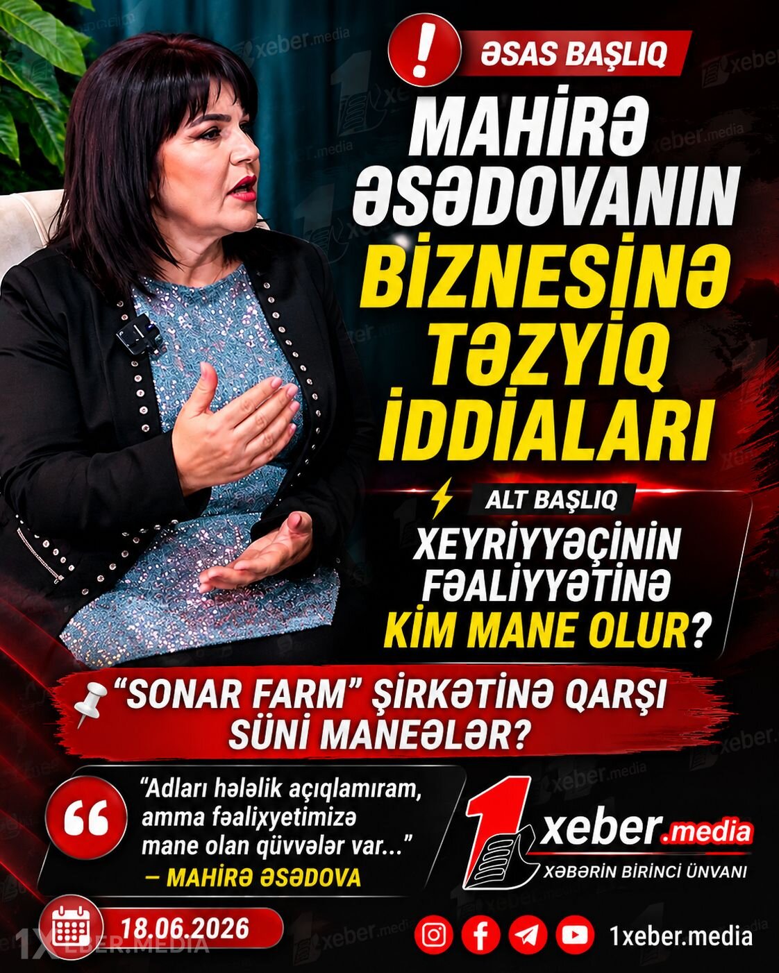 Mahirə Əsədovanın biznesinə təzyiq iddiaları: Xeyriyyəçinin fəaliyyətinə kim mane olur?-VİDEO