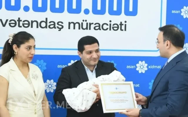 "ASAN xidmət"ə 100 milyonuncu müraciət qeydə alındı