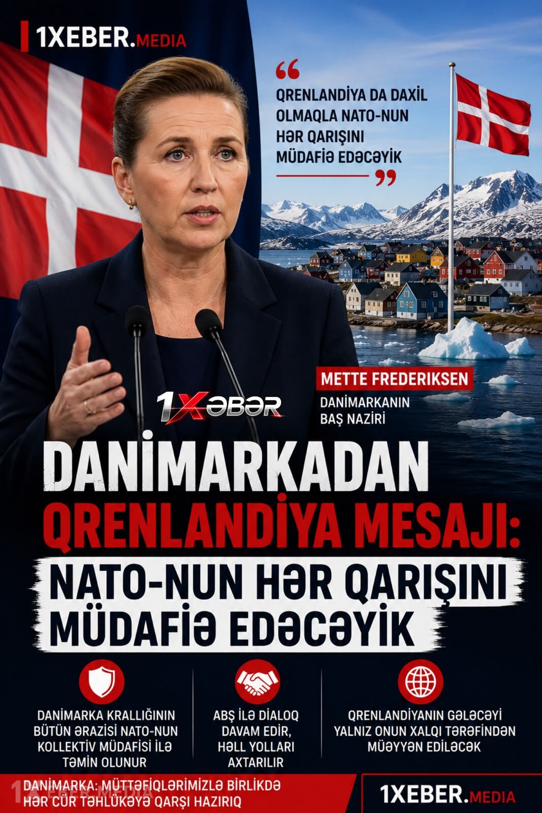 Danimarka Baş naziri: “Qrenlandiya da daxil olmaqla NATO-nun hər qarışını müdafiə edəcəyik”