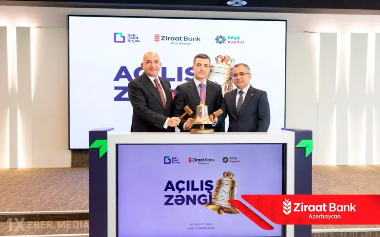 Ziraat Bank Azərbaycanın ilk istiqraz emissiyası üçün “Açılış Zəngi” çalınıb - FOTOLAR