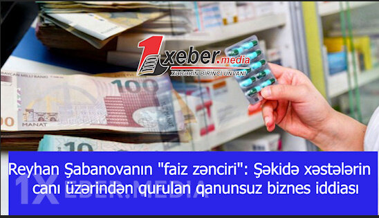Reyhan Şabanovanın "faiz zənciri":Şəkidə xəstələrin canı üzərindən qurulan qanunsuz biznes iddiası-VİDEO