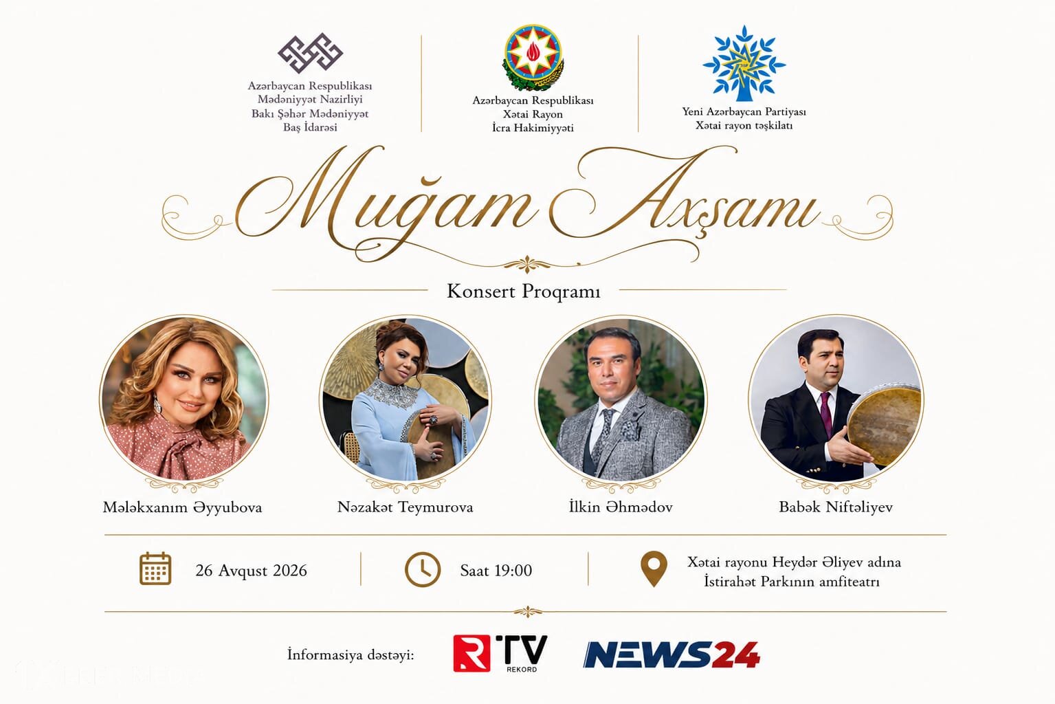 Xətai rayonunda möhtəşəm musiqi gecəsi