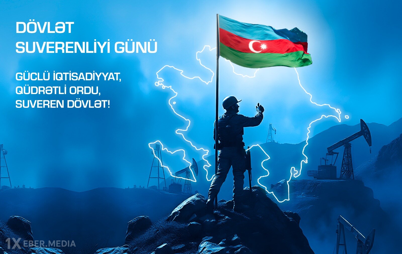 Dövlət Bayrağımız suverenliyimizin bərqərar olduğu bütün ərazilərdə əzəmətlə  dalğalanmaqdadır