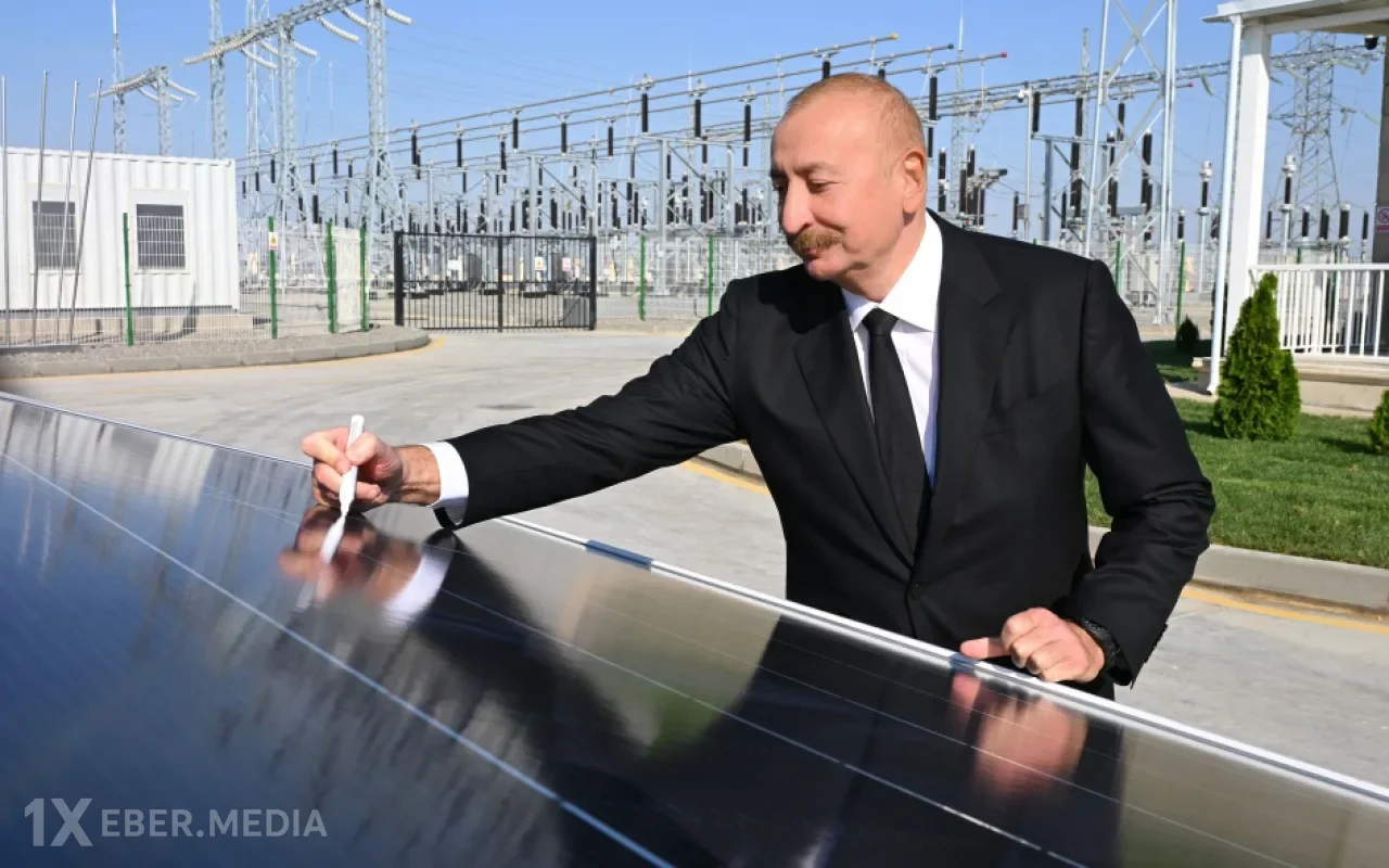 Prezident “Qobustan” Günəş Elektrik Stansiyasının açılışında - FOTOLAR