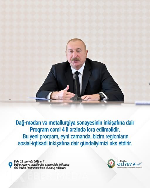 “Cəmi 4 il ərzində icra edilməlidir” - Prezident göstəriş verdi