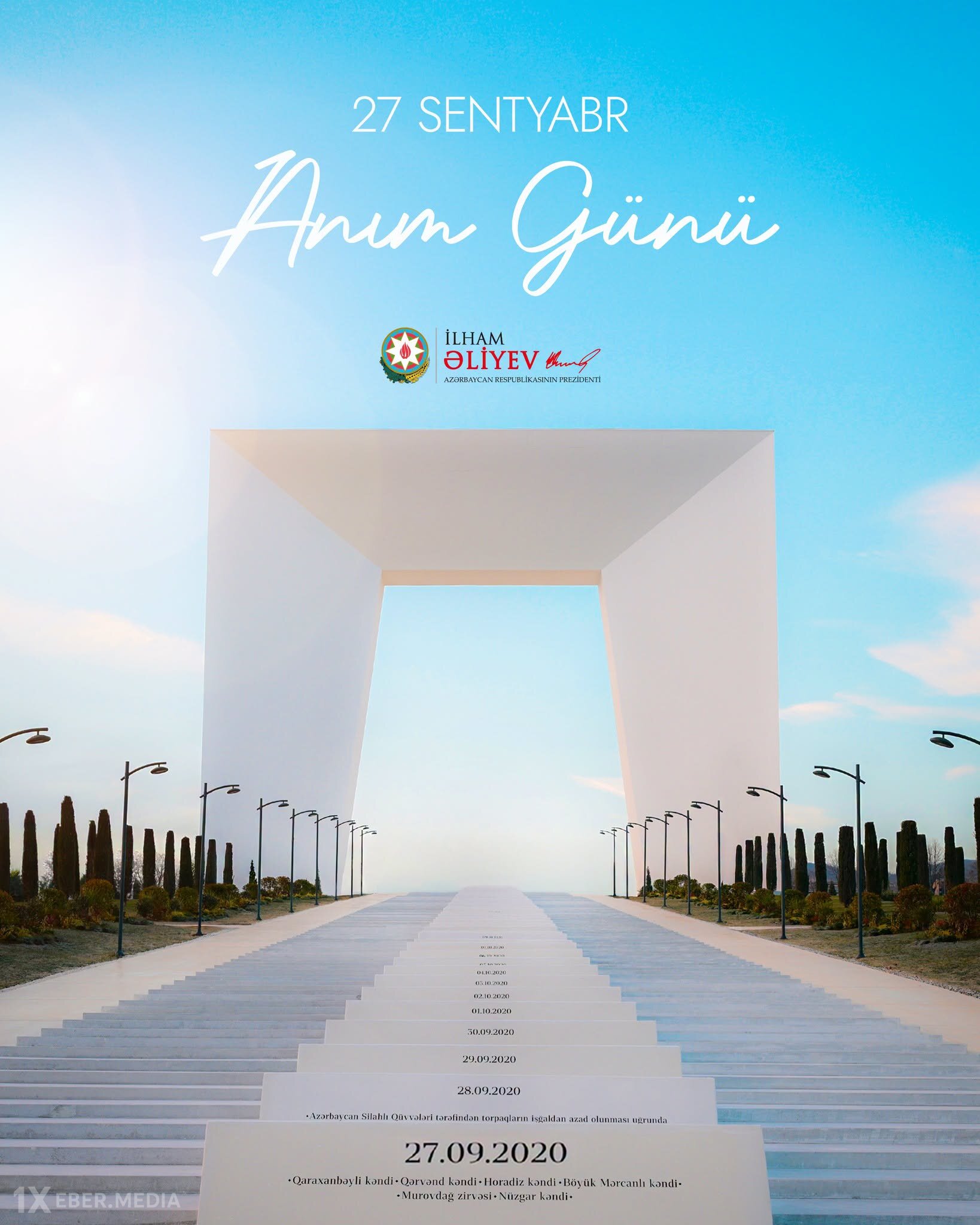 İlham Əliyevin sosial şəbəkə hesablarında Anım Günü ilə əlaqədar paylaşım edildi