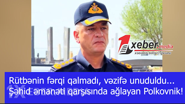 Rütbənin fərqi qalmadı, vəzifə unuduldu... — Şəhid əmanəti qarşısında ağlayan Polkovnik!-VİDEO