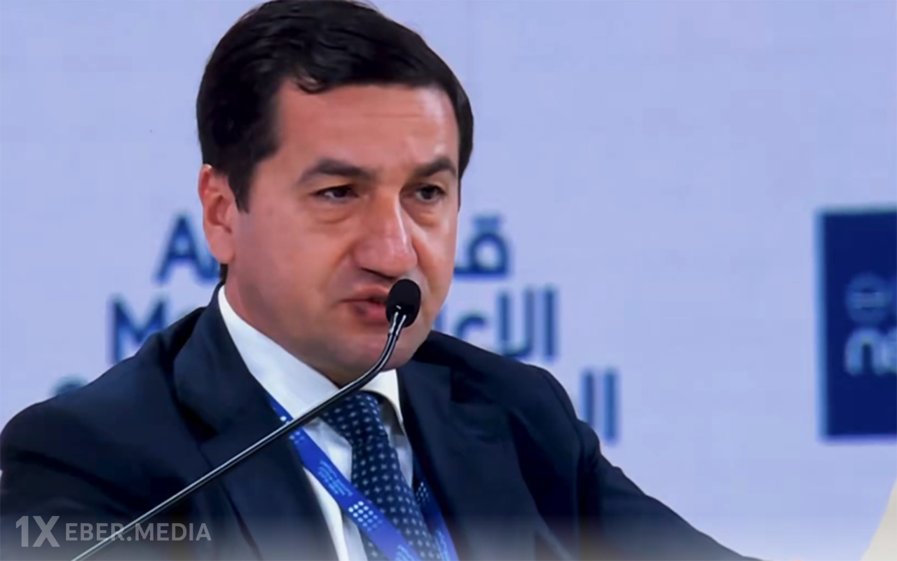 Hikmət Hacıyev Ərəb Media Forumunda Qarabağda və digər bölgələrdə Qafqaz Albaniyasının zəngin xristian irsi barədə danışıb