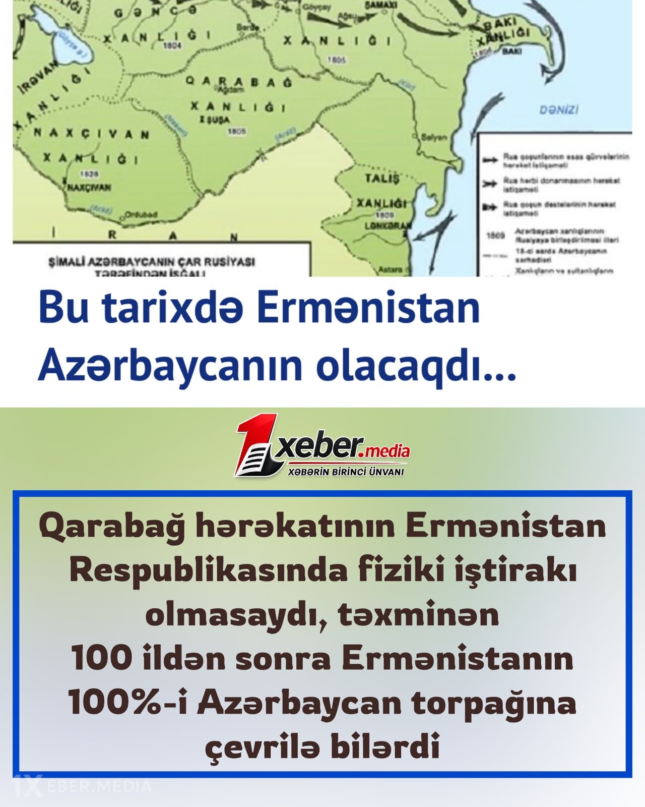 Bu tarixdə Ermənistan Azərbaycanın olacaqdı...