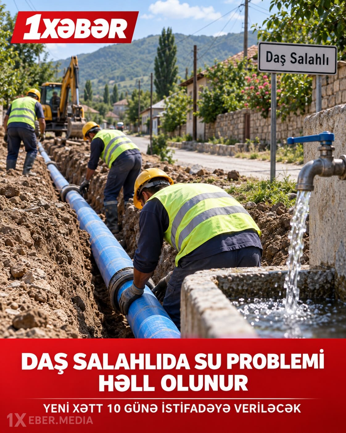 Qazaxın Daş Salahlı kəndində su problemi həll olunur – Bələdiyyə vaxt açıqladı