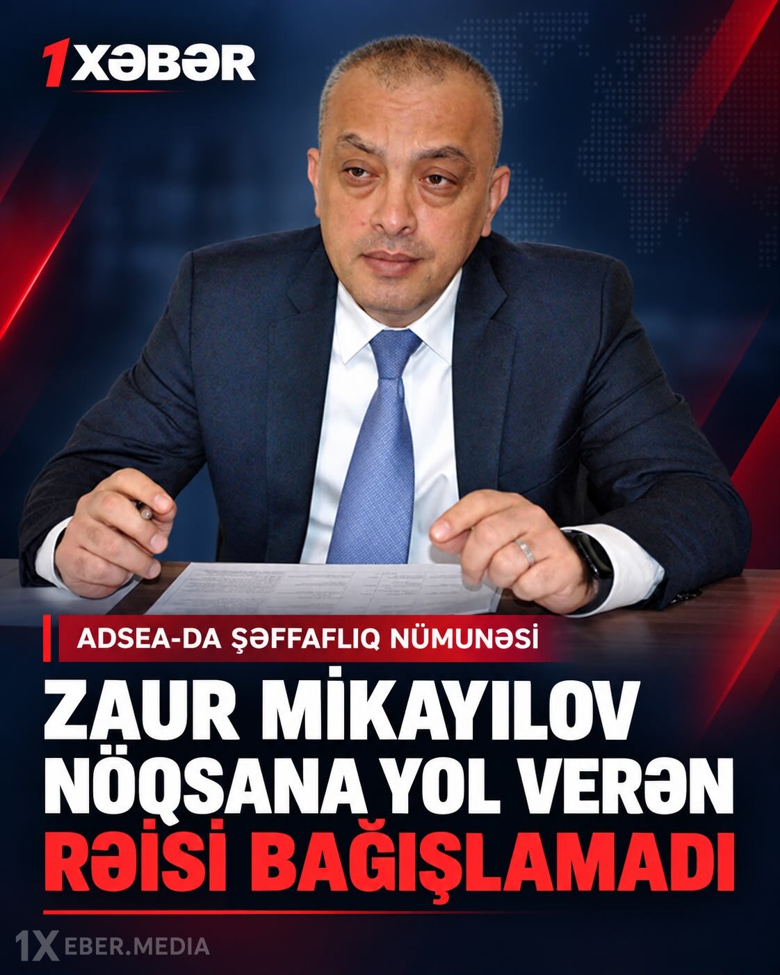 Zaur Mikayılov nöqsana yol verən rəisi bağışlamadı – ADSEA-da daha bir şəffaflıq nümunəsi