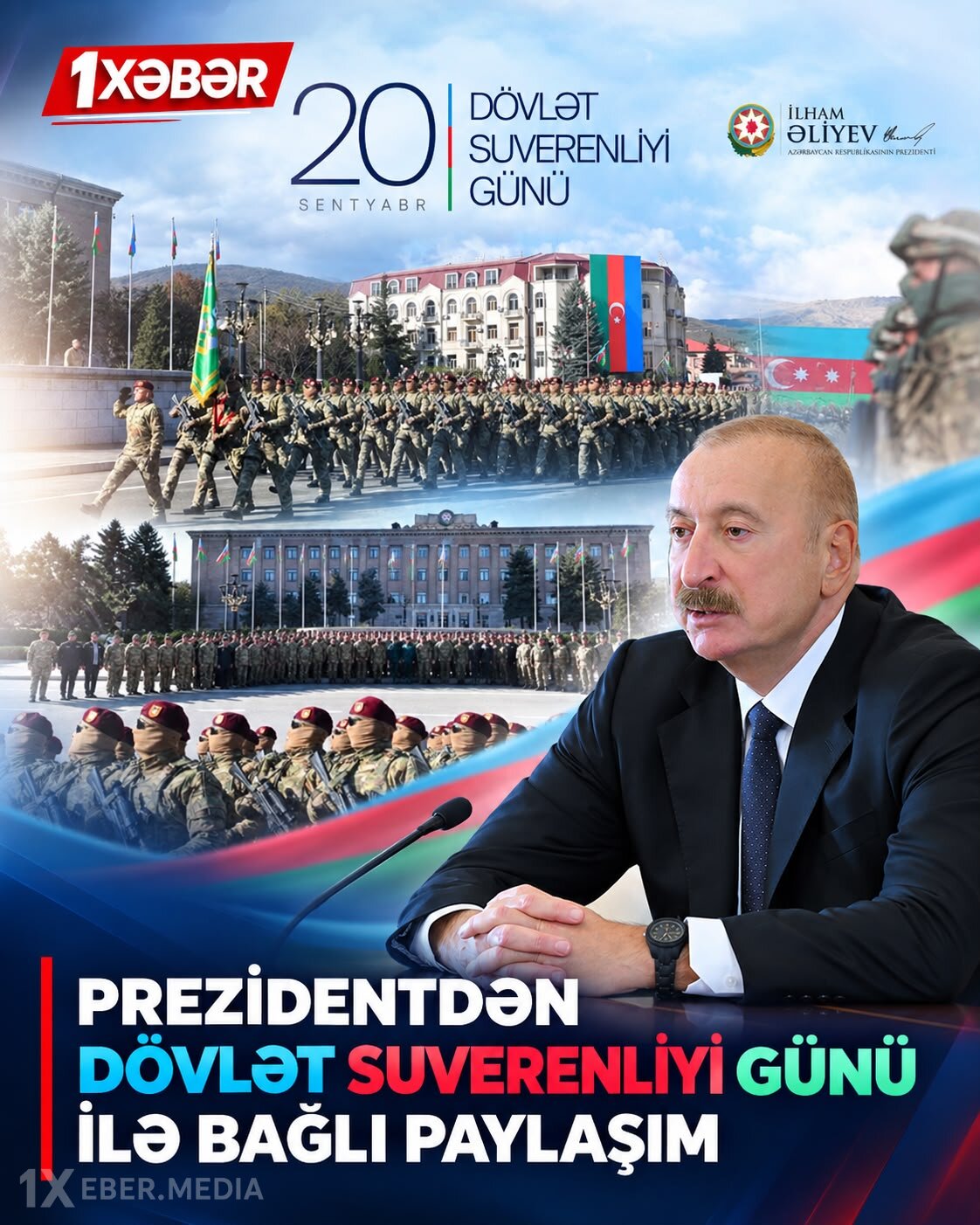 Prezidentin sosial şəbəkə hesablarında Dövlət Suverenliyi Günü ilə bağlı - Paylaşım