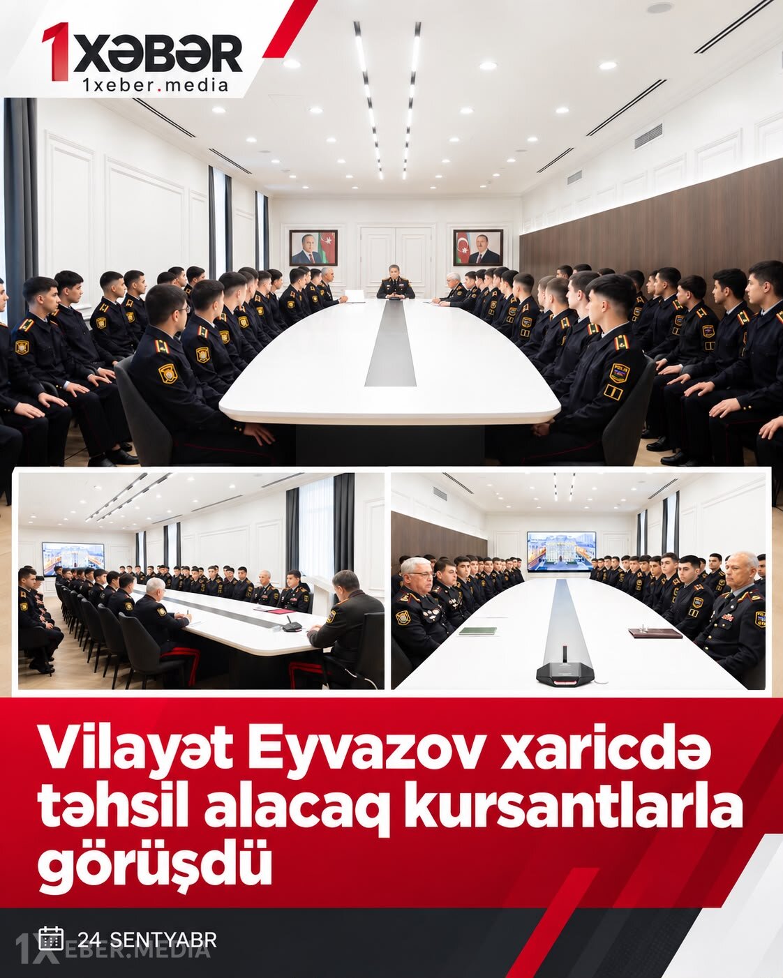 Vilayət Eyvazov xarici ölkələrə ezam olunan kursantlarla görüşdü
