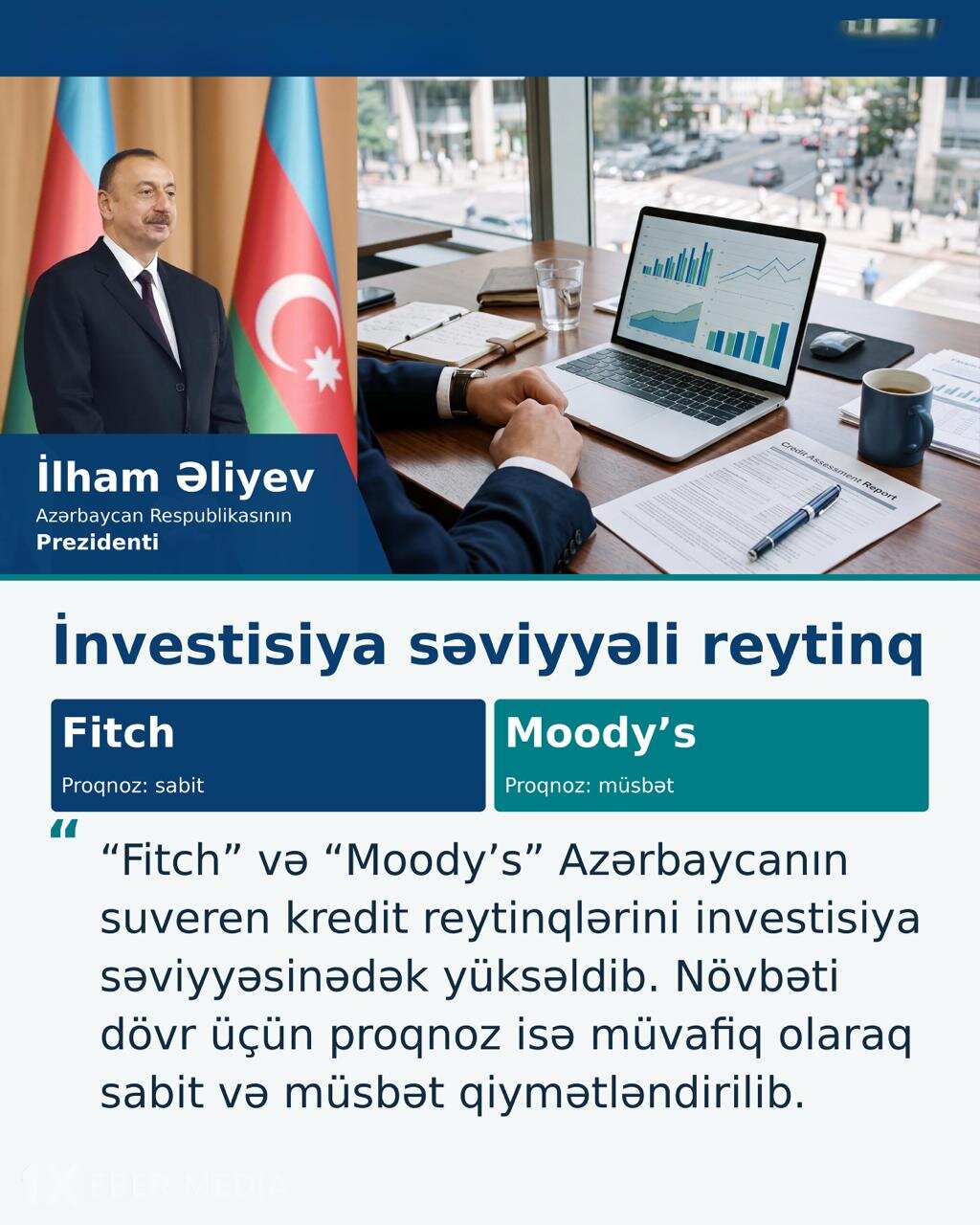 "Fitch" və "Moody's" Azərbaycanın kredit reytinqini investisiya səviyyəsinə yüksəltdi