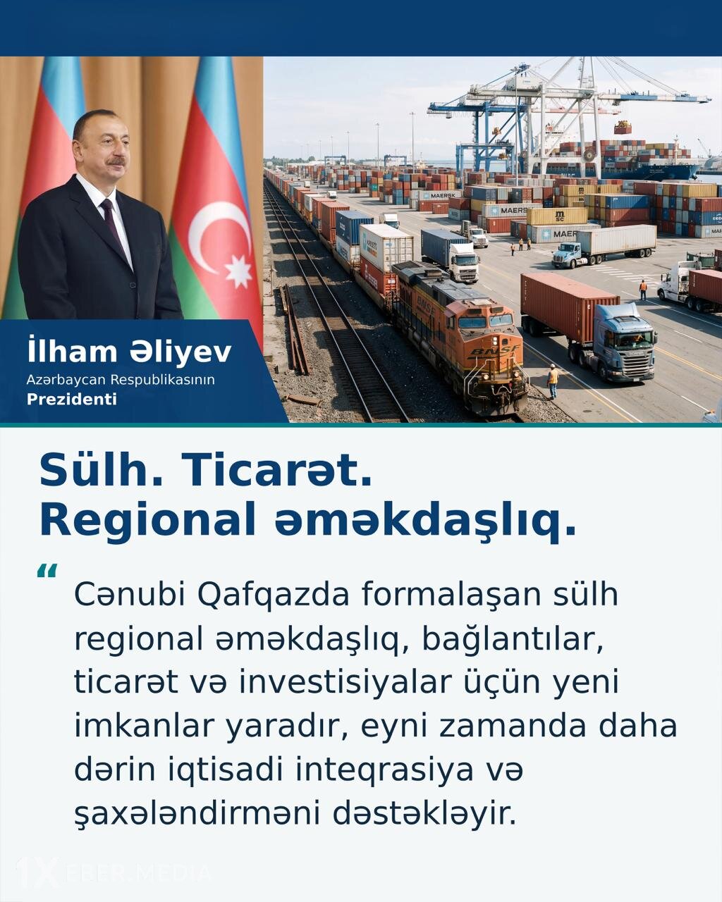 Cənubi Qafqazda yeni dövr: Regional sülh dərin iqtisadi inteqrasiya və investisiyalar üçün qapı açır