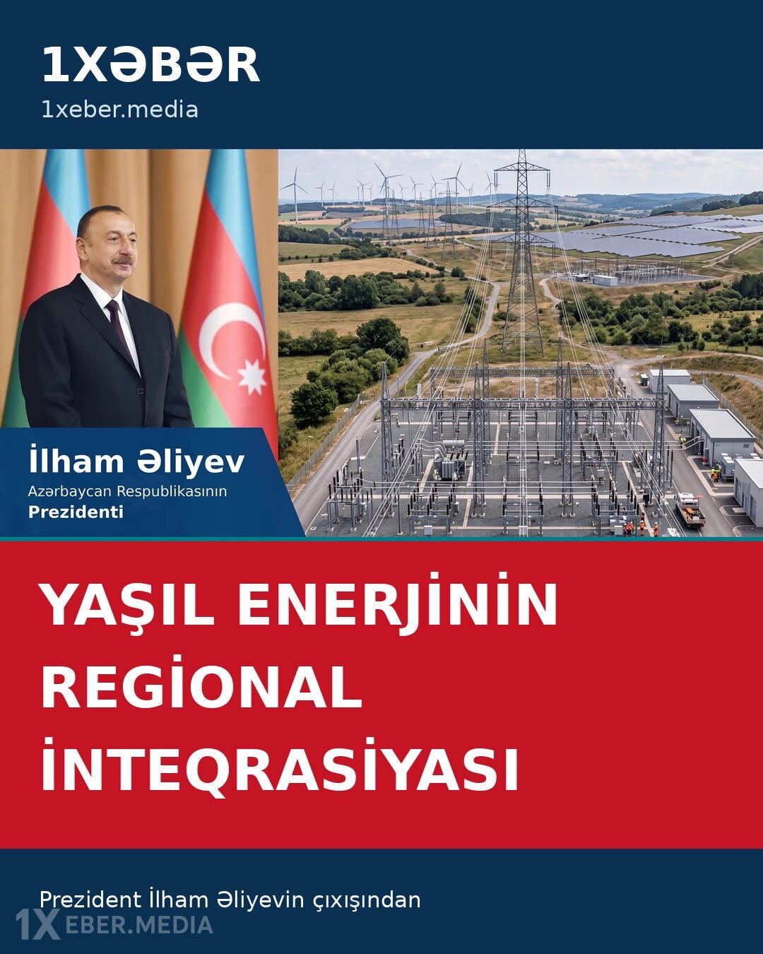 Yaşıl enerjinin regional inteqrasiyası- Prezident çıxışından posterlər