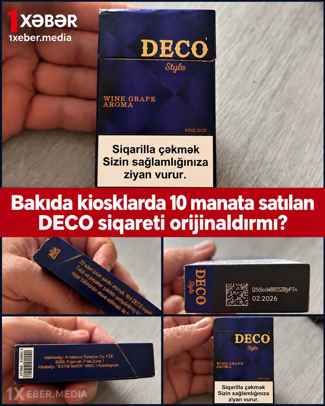 Bakıda kiosklarda 10 manata satılan “DECO” siqarillaları orijinaldırmı?-VİDEO