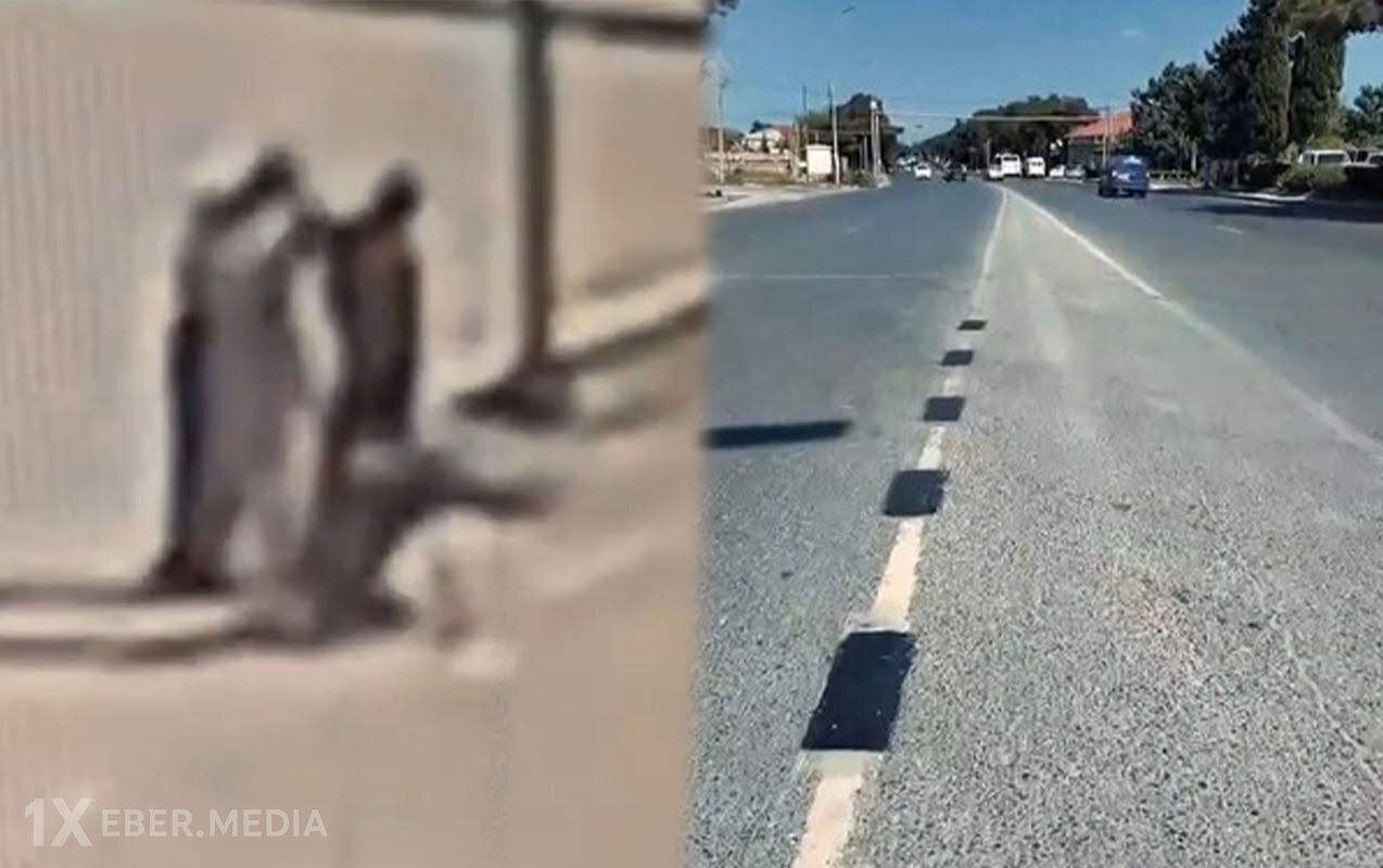 Bakıda düz xətti qırıq-qırıq xəttə çevirənlər kameraya düşdü - Video