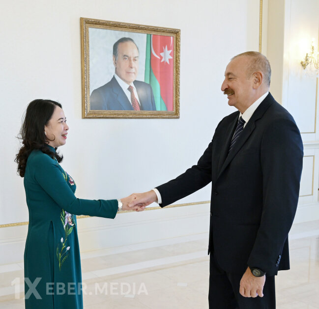 Prezident İlham Əliyev Vyetnamın Vitse-prezidenti ilə görüşüb