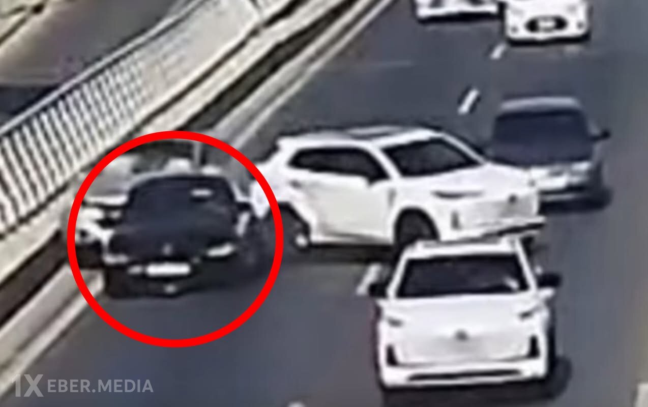 Həmin nişanı quraşdırmadı, zəncirvari qəzaya səbəb oldu - Video