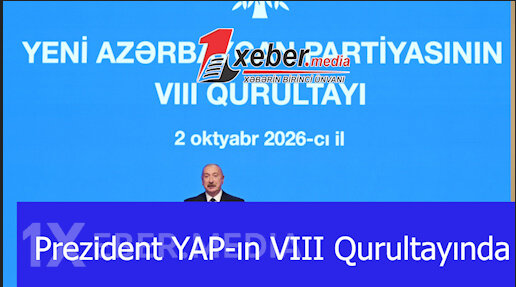Prezident YAP-ın VIII Qurultayında-VİDEO
