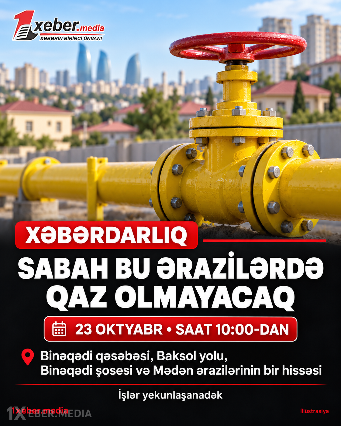 Paytaxtın bu ərazilərində qaz olmayacaq