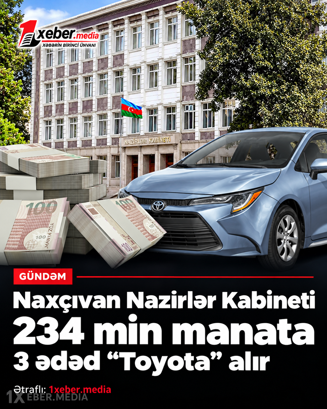 Nazirlər Kabineti 234 min manata 3 ədəd “Toyota” alır