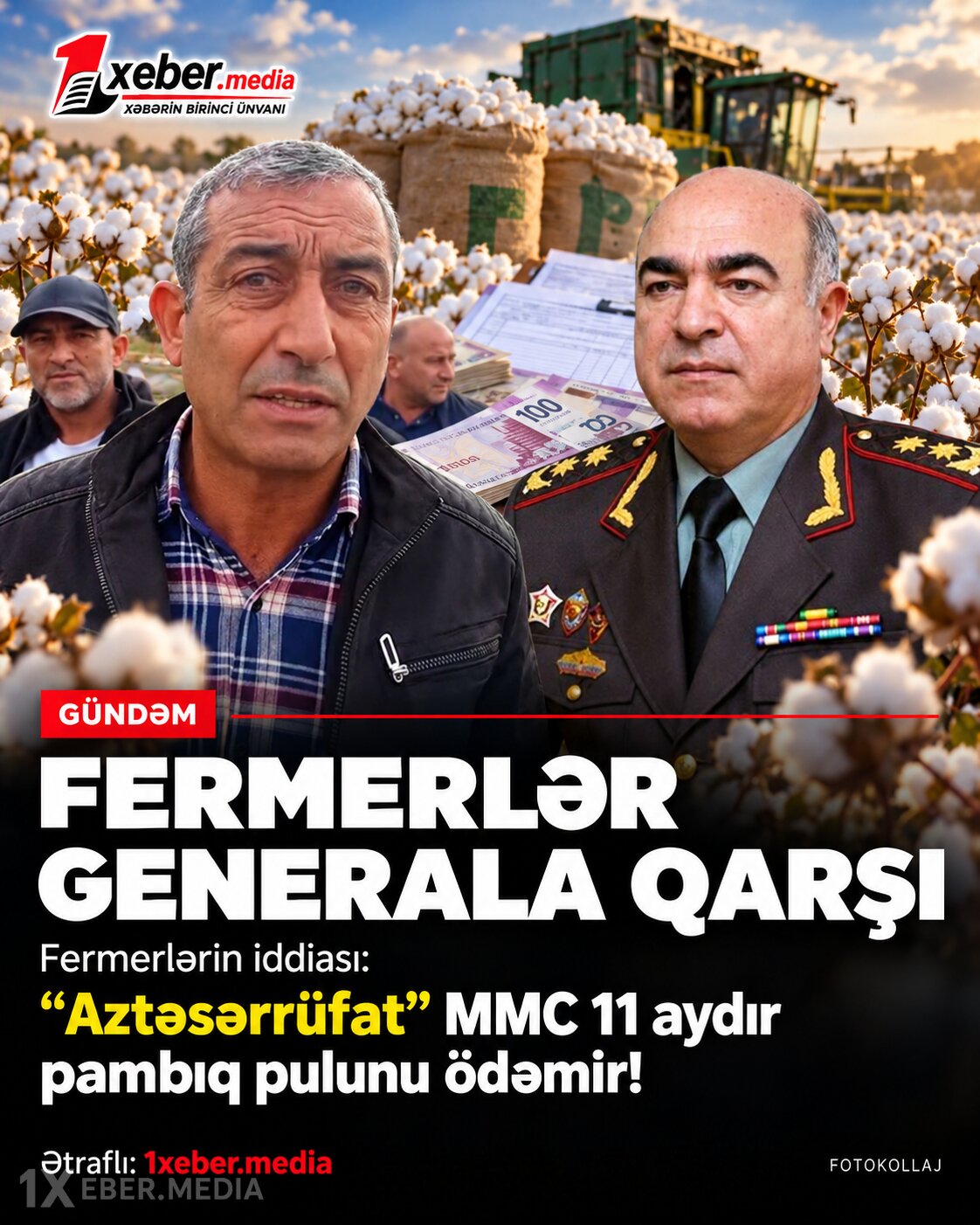 Fermerlər generala qarşı: “Aztəsərrüfat” MMC 11 aydır pambıq pulunu ödəmir!-VİDEO