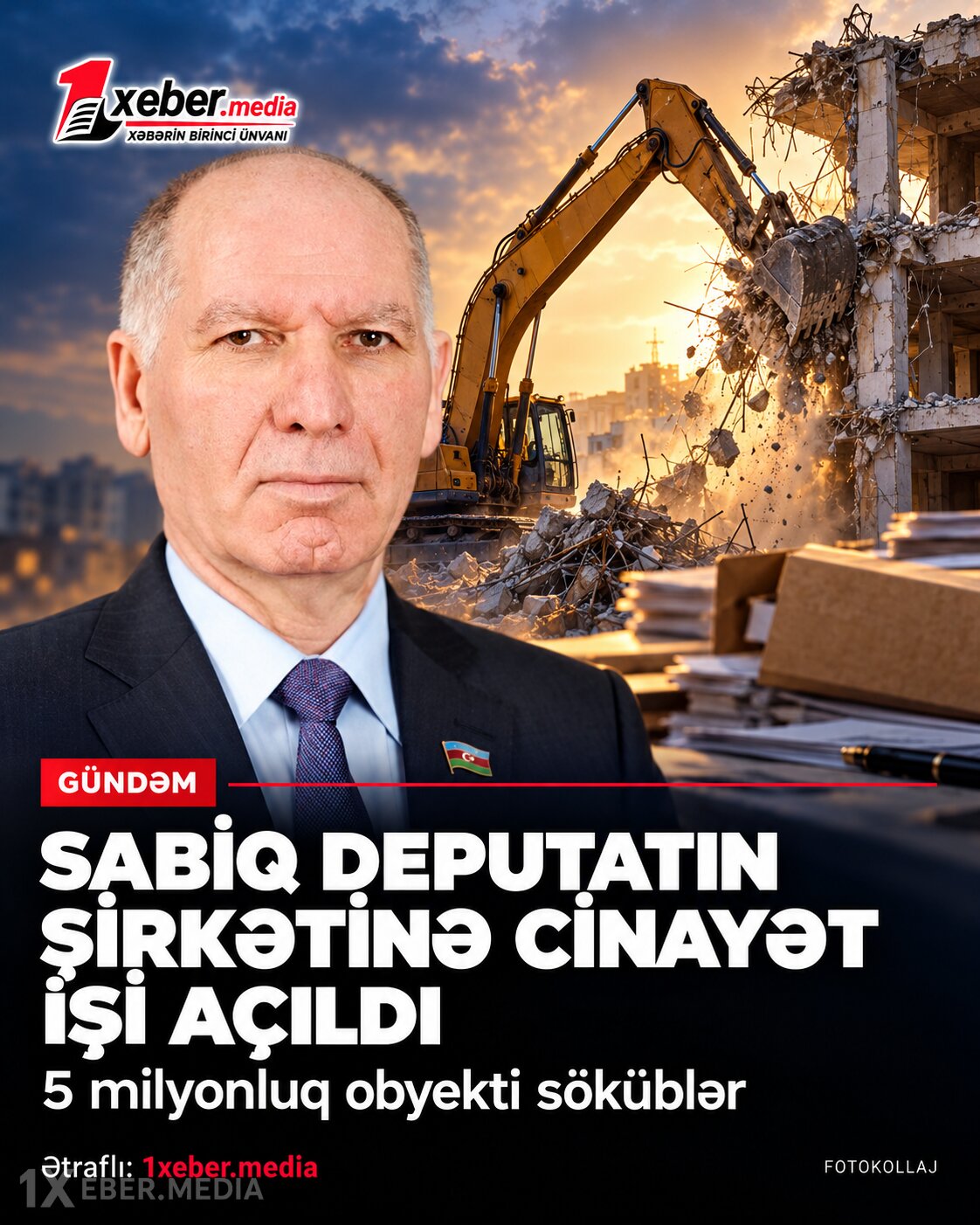 Sabiq deputatın şirkətinə cinayət işi açıldı - 5 milyonluq obyekti söküblər
