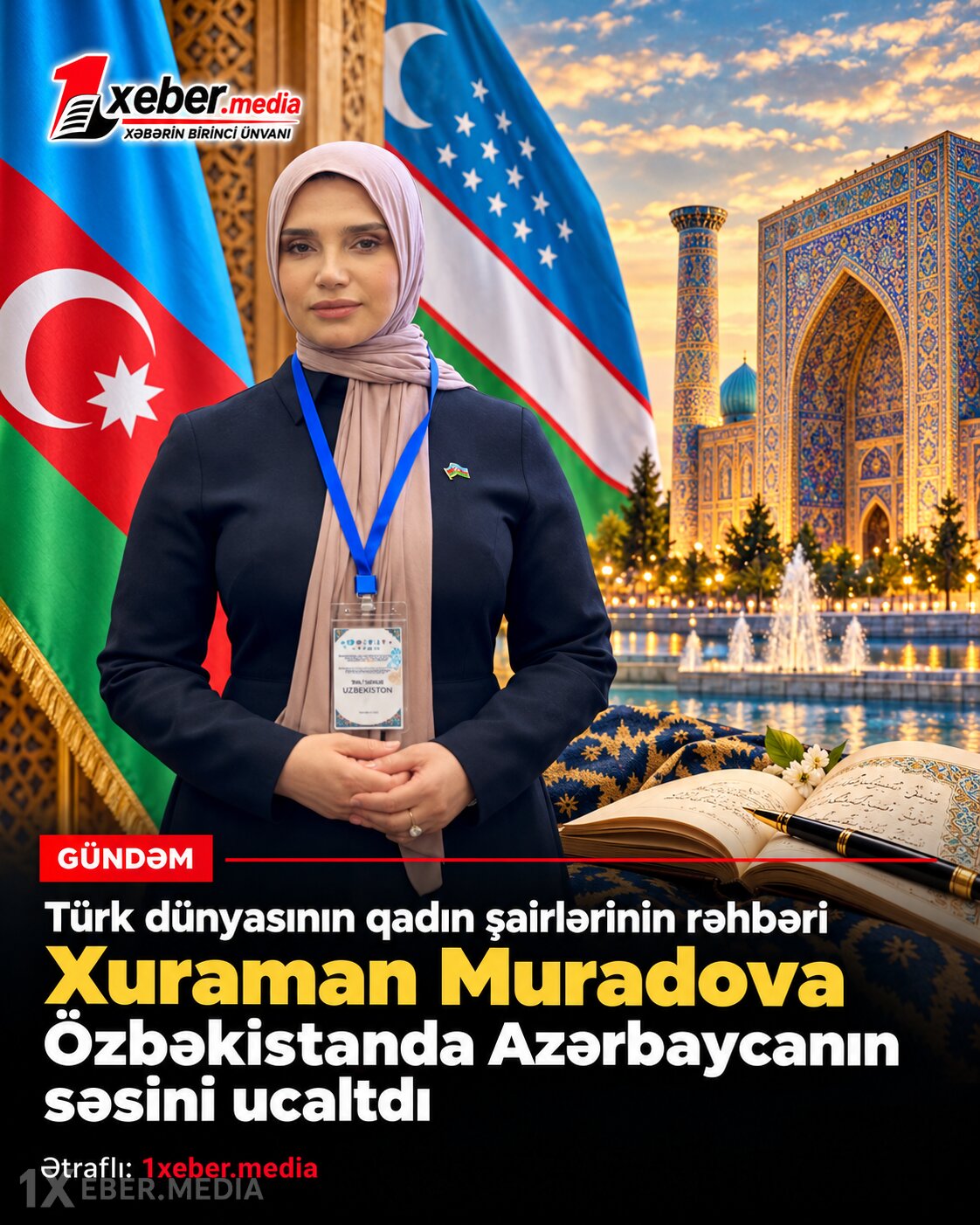 Türk dünyasının qadın şairlərinin rəhbəri Xuraman Muradova Özbəkistanda Azərbaycanın səsini ucaltdı-VİDEO