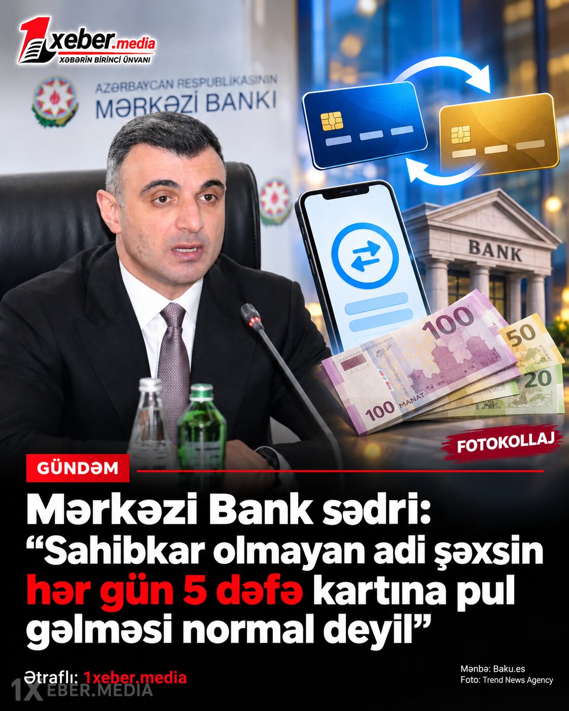 Kart sahiblərinin NƏZƏRİNƏ! — Mərkəzi Bankın sədrindən LIMIT xəbərdarlığı