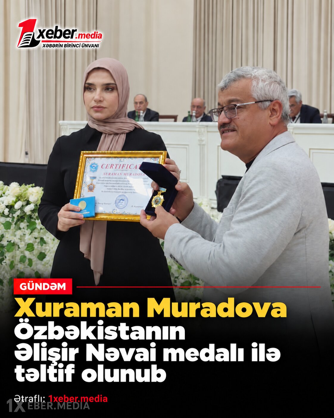 Xuraman Muradova Özbəkistanın Əlişir Nəvai medalı ilə təltif olunub-VİDEO