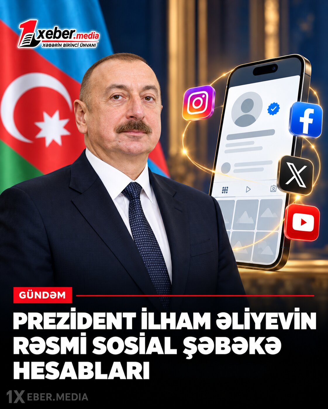 İlham Əliyevin rəsmi sosial şəbəkə hesabları