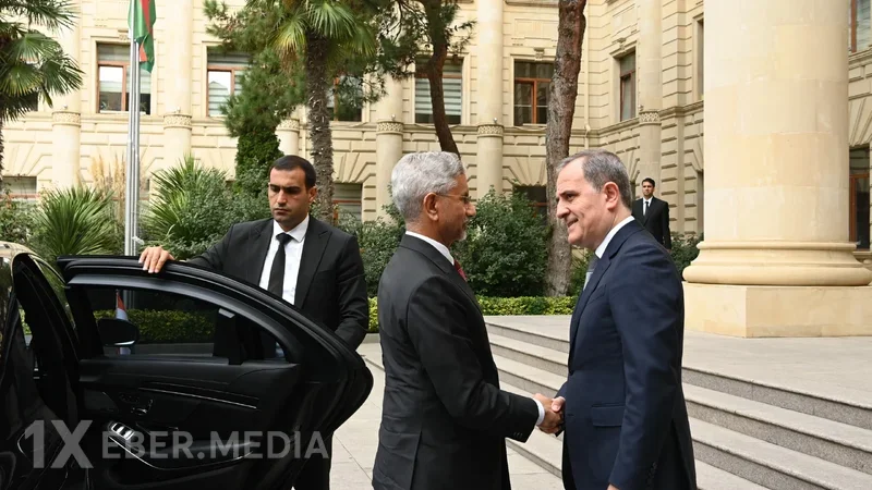 Ceyhun Bayramov hindistanlı həmkarını qarşıladı