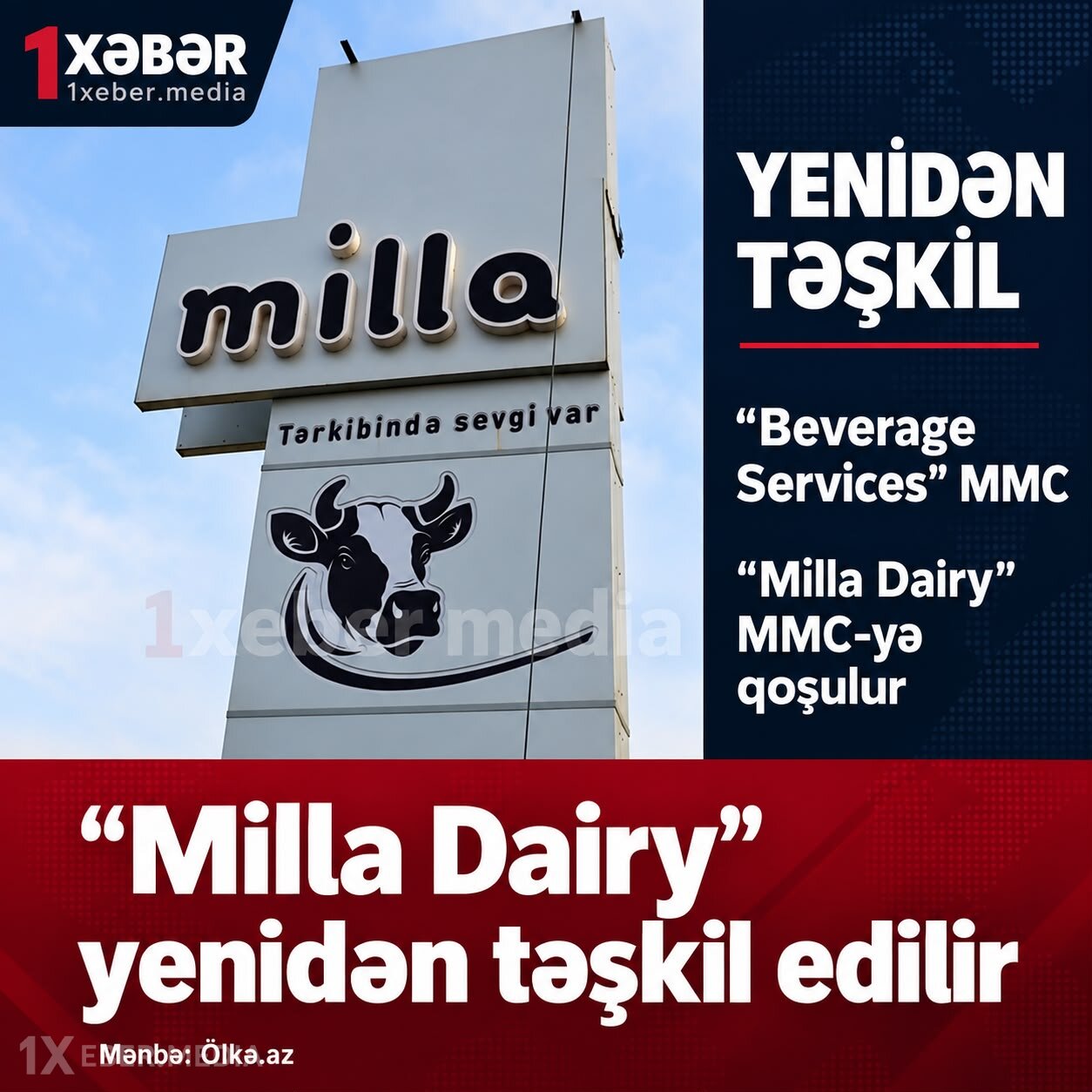“Milla Dairy” yenidən təşkil edilir