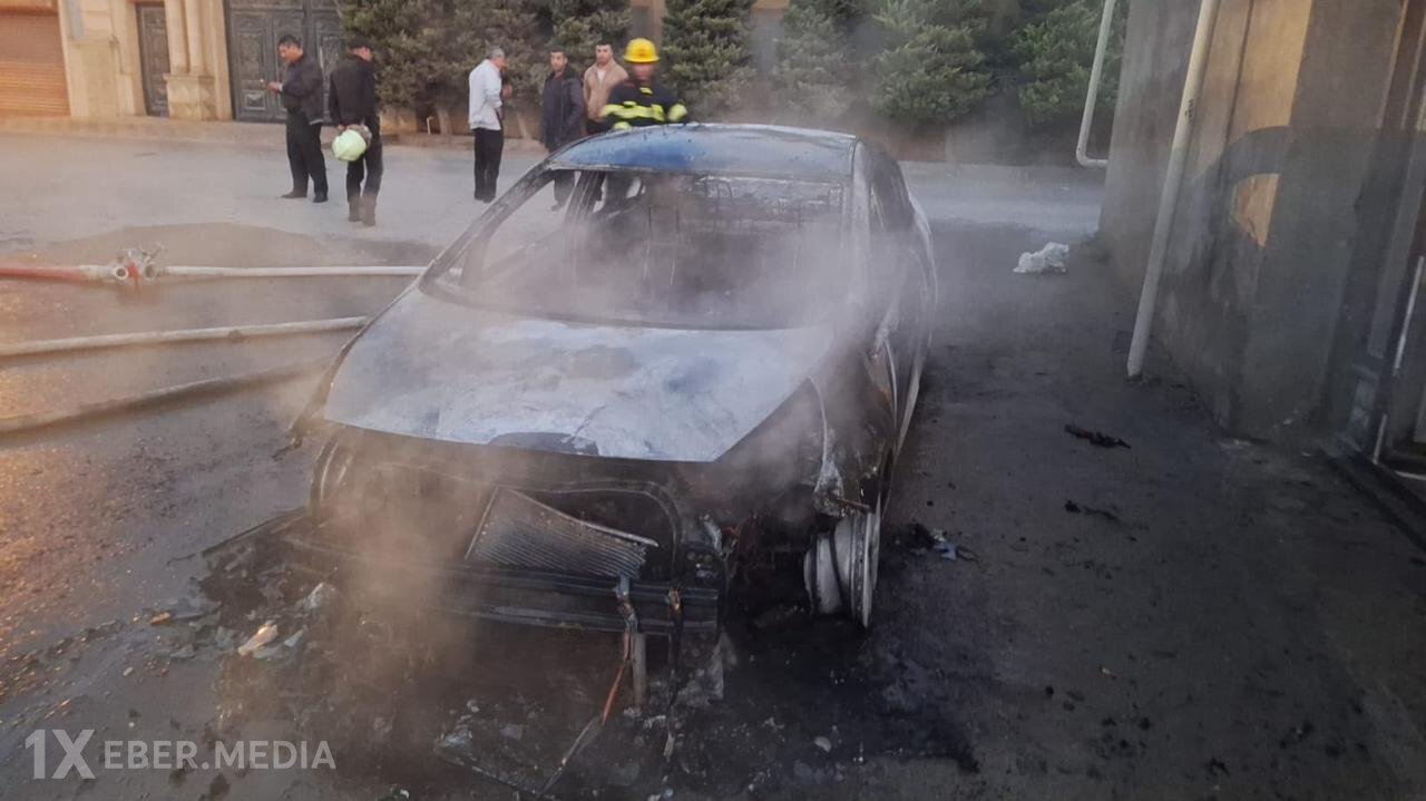 Qaradağda məktəb direktorunun maşını yandırılıb