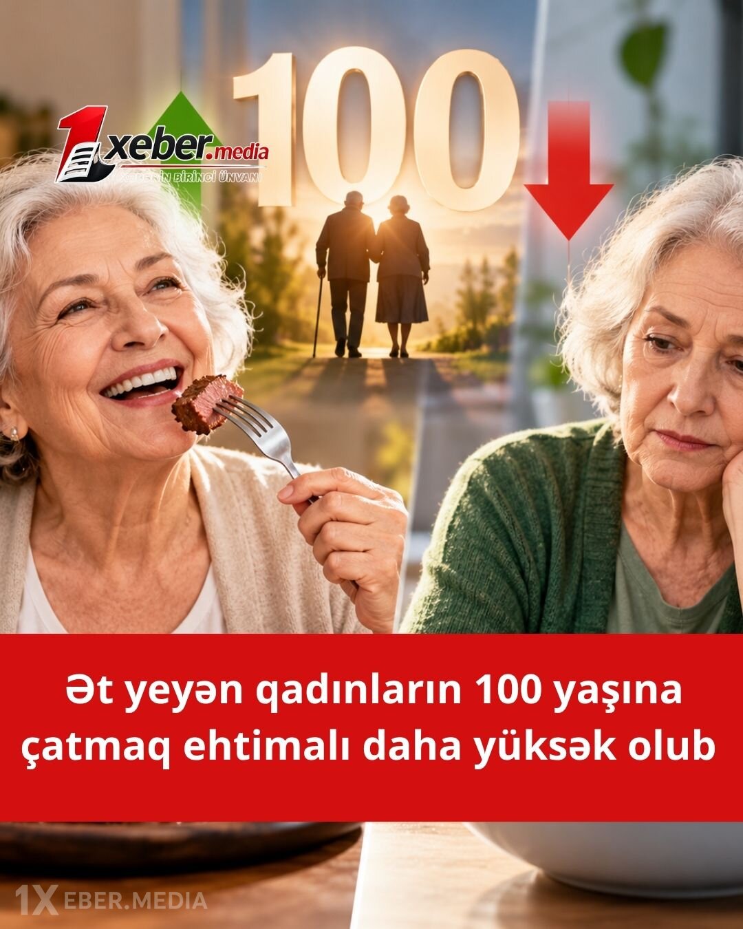 Araşdırma: Ət yeyən qadınların 100 yaşına çatmaq şansı daha yüksəkdir