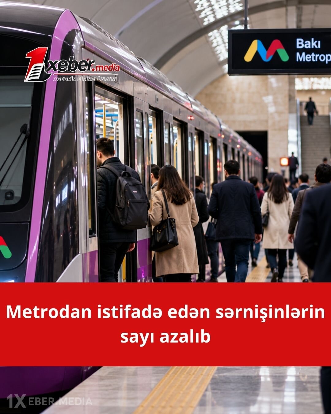 Bakı metrosunda sərnişin sayı 3,9% azalıb