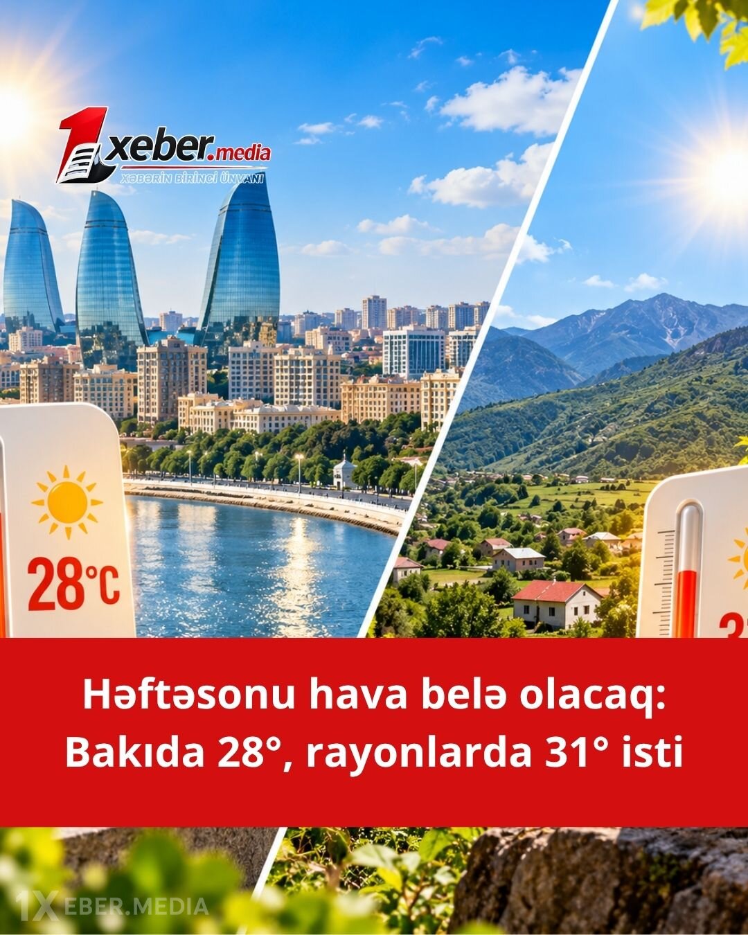 Sabah 31 dərəcə isti olacaq