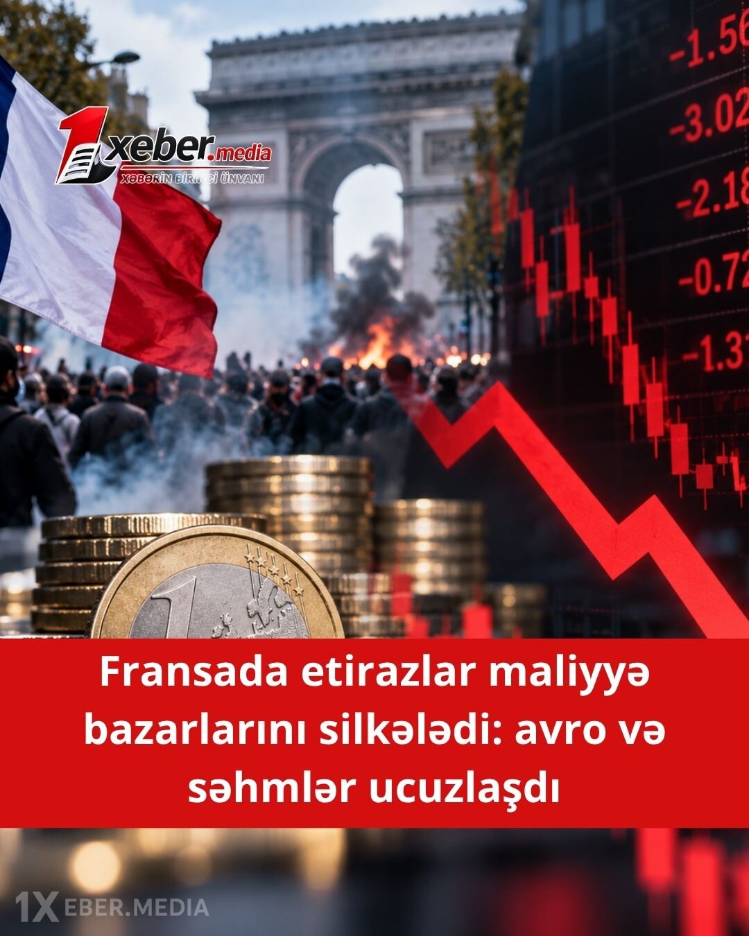 Paris fond birjasında gərginlik: CAC 40 indeksi gerilədi, nəhəng bankların səhmləri dəyər itirdi